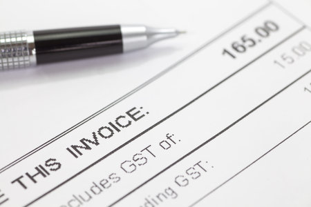 Close - up business document  invoice form の写真素材