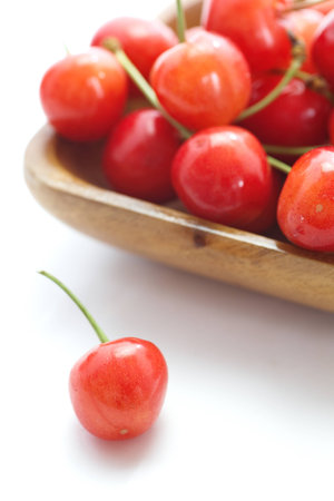 close - up sweet red cherry fruit