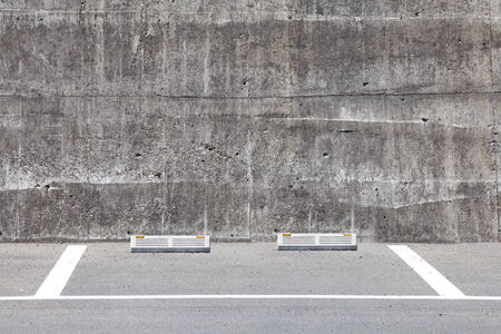 Empty Space in a outdoor parking Lotの写真素材