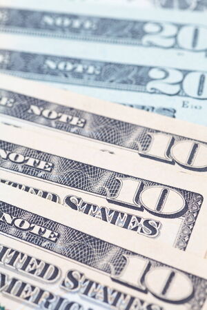 Close - up The dollar banknotes for business and finance conceptの写真素材