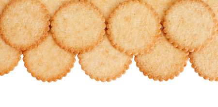 Stack of Coconut cookies isolated on white background