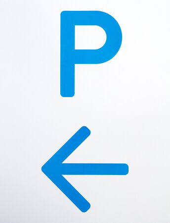 Close - up Car parking traffic signの写真素材