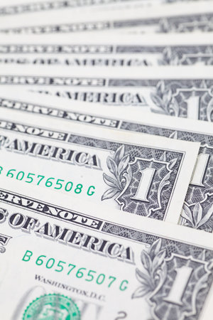Close - up The dollar banknotes for business and finance concept