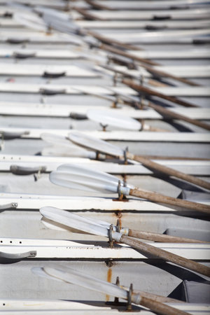 Paddle on boat at public park for rent