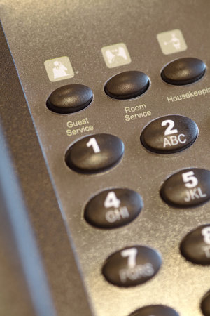 Close - up Hotel telephone button number