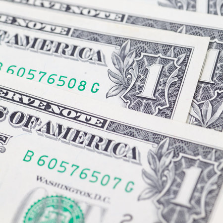 Close - up The dollar banknotes for business and finance concept