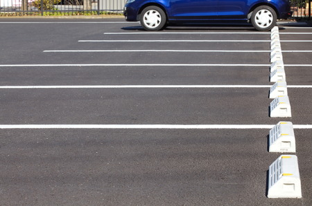 Empty Space in a Parking Lotの写真素材