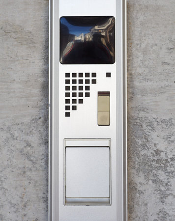 Security video intercom in the apartment door