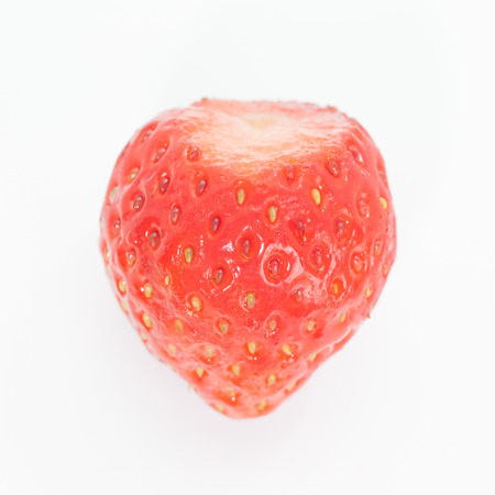 Fresh strawburry isolated on a white backgroundの写真素材