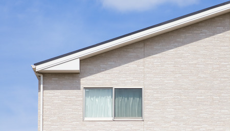 Detail of house exterior wall and windowの写真素材