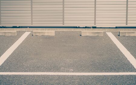 Empty Space in a car parking Lotの写真素材