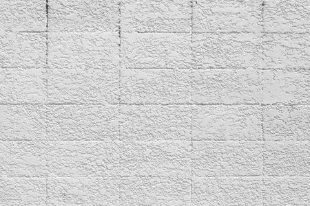 White concrete block wall background and textureのeditorial素材