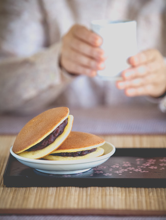 Dorayaki Japanese Traditional Pancake Dessert and sweetの写真素材
