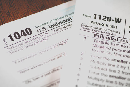 Close - up US Tax income form