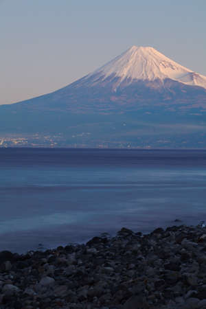 Mountain Fuji and sea from Izu city Shizuokaの写真素材