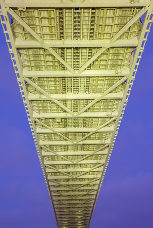 Perspective of Steel construction from under the bridgeの写真素材