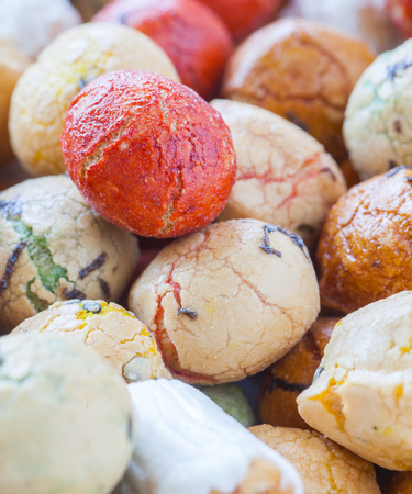 mame kichi japanese sweets beans with colored sugar coatの写真素材