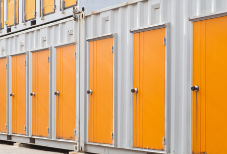 Exterior of storage unit or small warehouse for rental