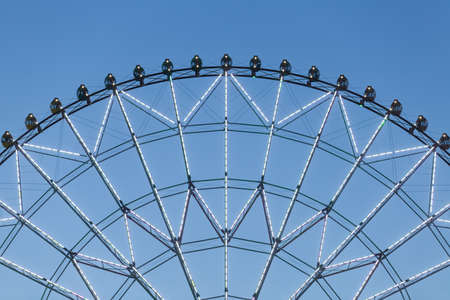 Silhouette of ferris wheel during night timeの写真素材