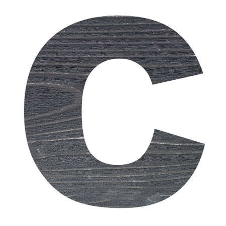 English alphabet letters with wood texture photo isolated on white backgroundの写真素材