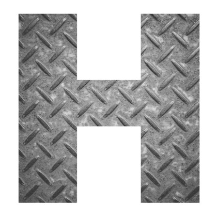 English alphabet letters with metal texture photo isolated on white backgroundの写真素材