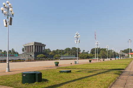 Hanoi , Vietnam - Decamber 07, 2016 : Ho Chi Minh Mausoleum in Ba Dinh Square is one of the most visited attractions in Hanoiのeditorial素材