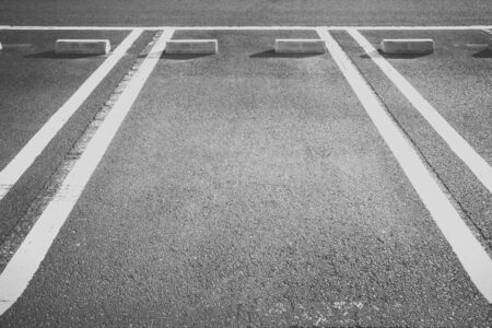 Empty space at outdoor car parking lotの写真素材