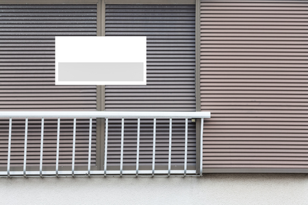 Blank Real Estate Sign in Front of houseの写真素材