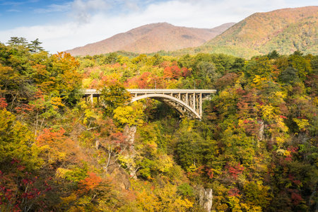 Naruko Gorge ,one of the Tohoku Region's most scenic gorges, located in north-western Miyagi...