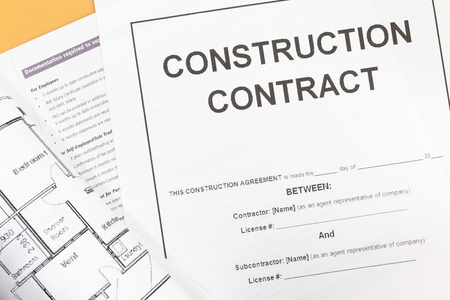 close up blank construction contract paper fy31093001833 気軽