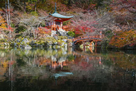 Daigo ji temple at Kyoto in Autumn seasonのeditorial素材