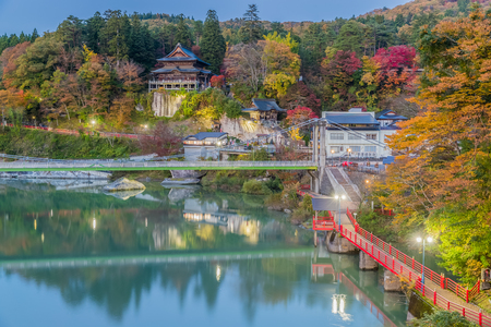 Enzoji Temple at Fukushima prefecture in autumnのeditorial素材
