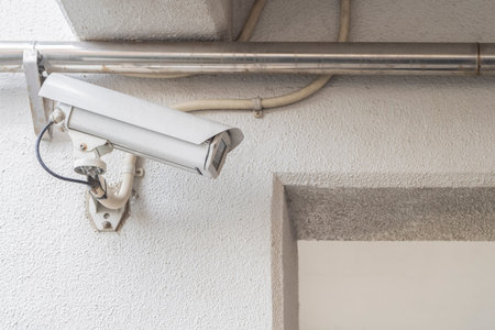 CCTV security camera on building wall