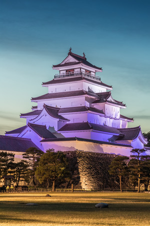 Tsuruga Castle at Aizuwakamatsu , Fukushima prefevture. Tsuruga castle is the greatest castle in east Japan.のeditorial素材