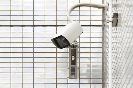 CCTV outside the office buildingの写真素材