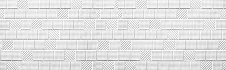 Panorama of Modern white brick wall texture for background