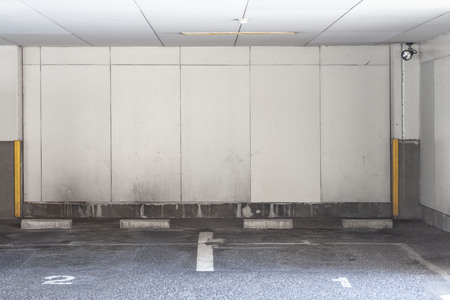 Parking spaces in the buildingの写真素材