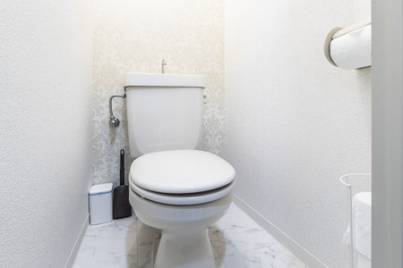 Clean white toiletの写真素材