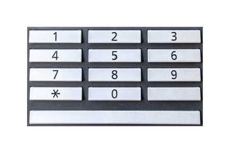 Close - up Keypad for building entry numbers
