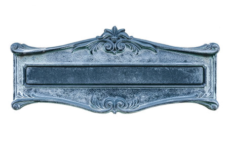 Vintage and Ancient style mailbox isolated on a white backgroundの写真素材