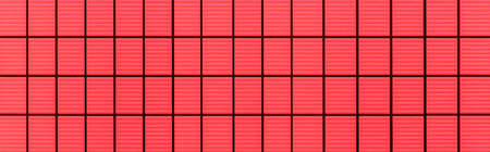 Panorama of Red mosaic tile pattern and seamless backgroundの写真素材