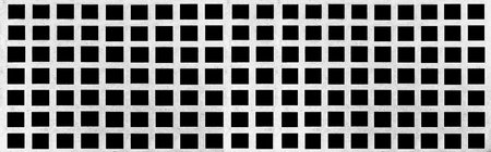 Panorama of White steel grating isolated on back background