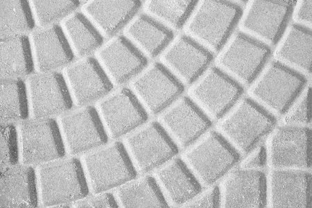 Exterior white granite floor tile with pattern texture and backgroundの写真素材