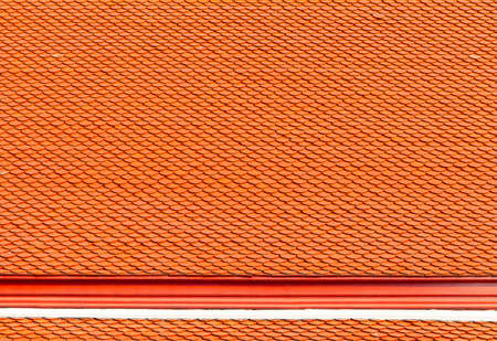Clay tile roof at Thai temple pattern and background seamlessの写真素材