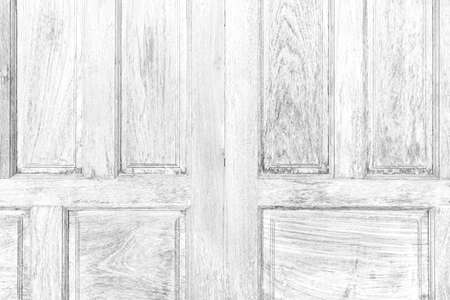 White wooden house wall, Thai style house pattern and background seamlessの写真素材