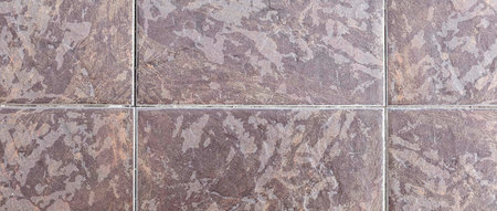 Panorama of Polished Granite Floor Tiles brown texture and background seamless