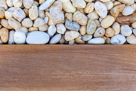 Stone and cobblestone walkway panels in the home garden