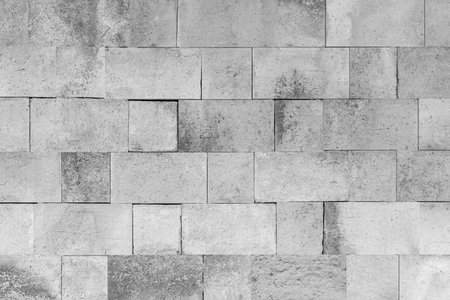 White marble tiled wall with vintage pattern texture and background seamlessの写真素材