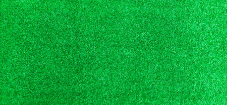 Panorama of New Green Artificial Turf Flooring texture and background seamlessの写真素材