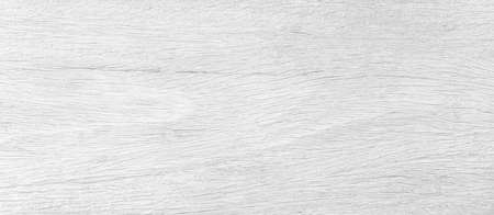 Panorama of White vintage wooden table top pattern texture and seamless backgroundの写真素材